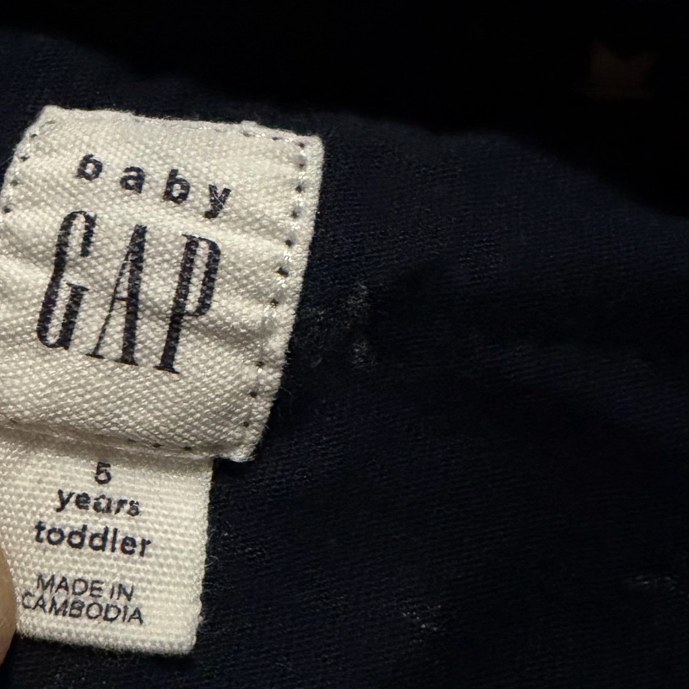 GAP kids navy‎ blue sleeveless dress with multicolored stars all over size 5 - Picture 5 of 6